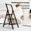 HillhutApex 3 Step Foldable Aluminum Step Ladder with Handgrip, Anti-Slip
