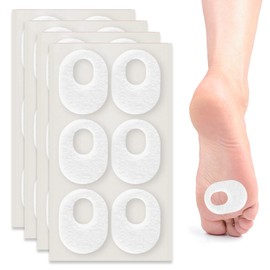 Pack of 24 Corns Pressure Protection Rings, Foot Care Corns Plasters, Corns & Callus Buffers, Pressure Points Plasters Feet, Corns for Age Warts, Corn Rings for Blisters Callus Foot White