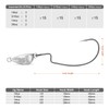 OJY&DOIIIY Weighted Texas Rig Hooks, Weedless Swimbait Jig Heads for