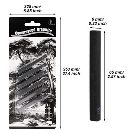 REBECASKYENS 12 Pcs Graphite Material Sticks,Charcoal Pencils For Artists,Square Compressed Art Sticks,Drawing Pencils Set for DIY Drawing Crafts, Sketching, Shading, Beginners and Artists