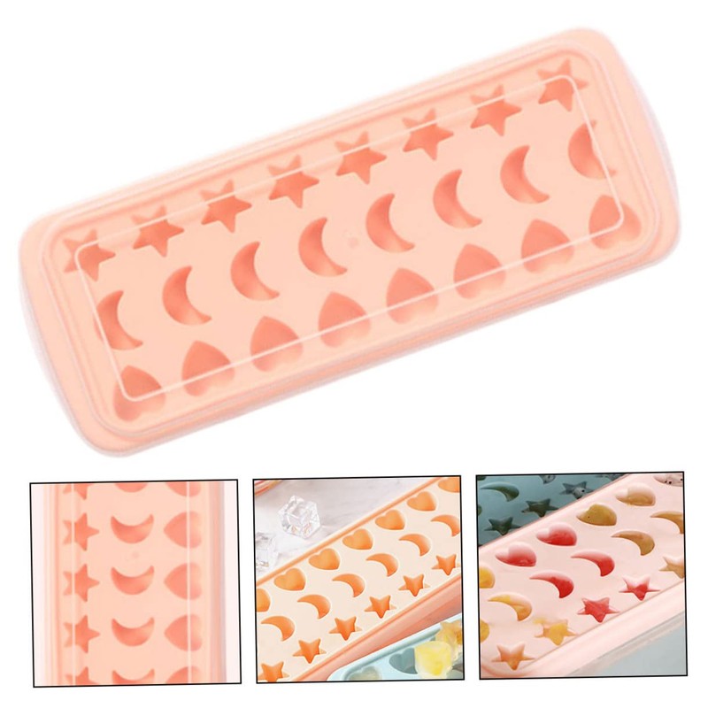 Zerodeko Light Pink Star Moon Heart Shape Ice Mold Food