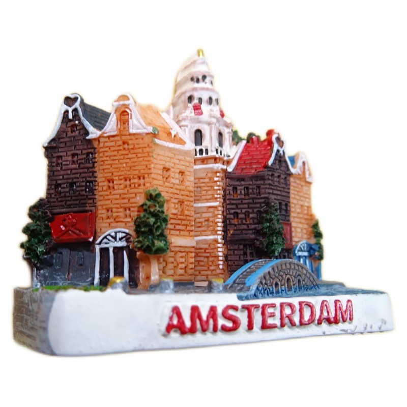 Souvenir Magnet Holland Amsterdam Canals 5.5 x 5 cm Maritime