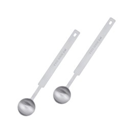 Yucenora 2 PCS Teaspoons Measuring Spoon, Stainless Steel Long Handle 1 Teaspoon (5 mL | 5 cc | 1/6 oz | 1/3 Tablespoon) for Cooking & Baking