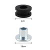 Enwye 10 PCS Motorcycle Rubber Grommets Black and Silver 6mm