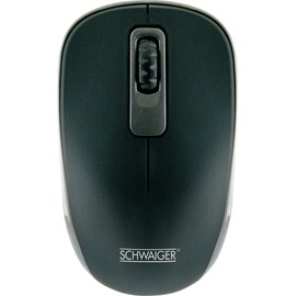 SCHWAIGER OM1000 Kabellose Maus Funkmaus PC-Maus mit USB-Empfänger Wireless optisch Softtouch Plug&Play 2.4GHz