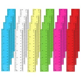 Mabor 24Pcs Ruler 15cm Clear Small 6 Inch Ruler Plastic Straight Edge Ruler for Students Kids Transparent Multipack Rulers for School Classroom Office Supplies