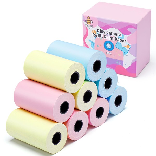 9 Rolls Kids Instant Camera Print Refill Paper- Photo Printer
