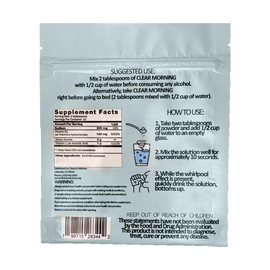 Clear Morning - Ultimate Hangover Prevention, Advanced Hydration Boost, Detoxifying Drink Mix with Vitamin C for Fast Recovery and Enhanced Morning Wellness.