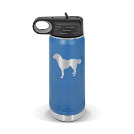 RDW Anatolian Shepherd Water Bottle 20 oz - Laser Engraved w/Flip Top Removable Straw - Polar Camel - Stainless - Vacuum Insulated - Drinkware - dog canine pet -Blue
