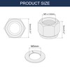 sourcing map 100Pcs M5 x 0.8 Nylon Insert Hex Lock