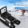 12x32 Camera Binoculars, 2.4" Screen 12x Optical 8x Digital Zoom