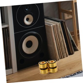 TEHAUX 4 Sets Speaker Cabinet Feet Pads with Slip Rings Durable Amplifier Protective Feet for Stability and Vibration Damping Compact Design for Audio Equipment
