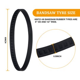 650721-00 Bandsaw Rubber Tires Replacement for Dewalt DWM120 A02807 DCS374 DW328K -4Pack