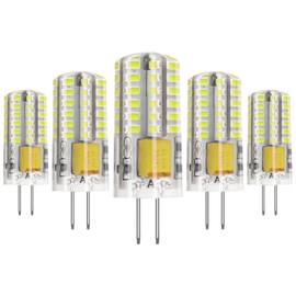 AIMEOKO G4 LED Bulb 12V Bi Pin Base Replace 20W Halogen Bulbs for Home and Landscape Lighting Non-dimmable, 3W Daylight White 6000K, 5 Pcs