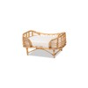 Baxton Studio Malino Modern Bohemian Natural Brown Rattan Pet Bed