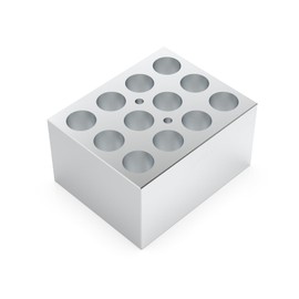 4E's USA Dry Bath Incubator Block - Universal Aluminum Block for Conical Tubes 12 x 15ml, Slot Size ⌀17.1mm x 44.5mm Model:TC0401001-54