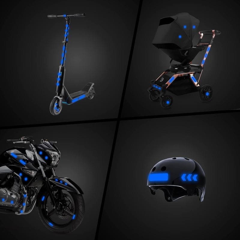 BacJueSin Bicycle Reflector Sticker Set, Reflector Sticker for Bicycle, Reflectors