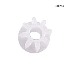 Bettomshin Plastic Gear 082A 0.5 Modulus Pulley Belt Shaft Robot RC Motor Hand DIY Mechanical Parts Kit White 50pcs