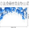 10X7ft Theme Party Backdrop Simple Style Blue and White Ribbon