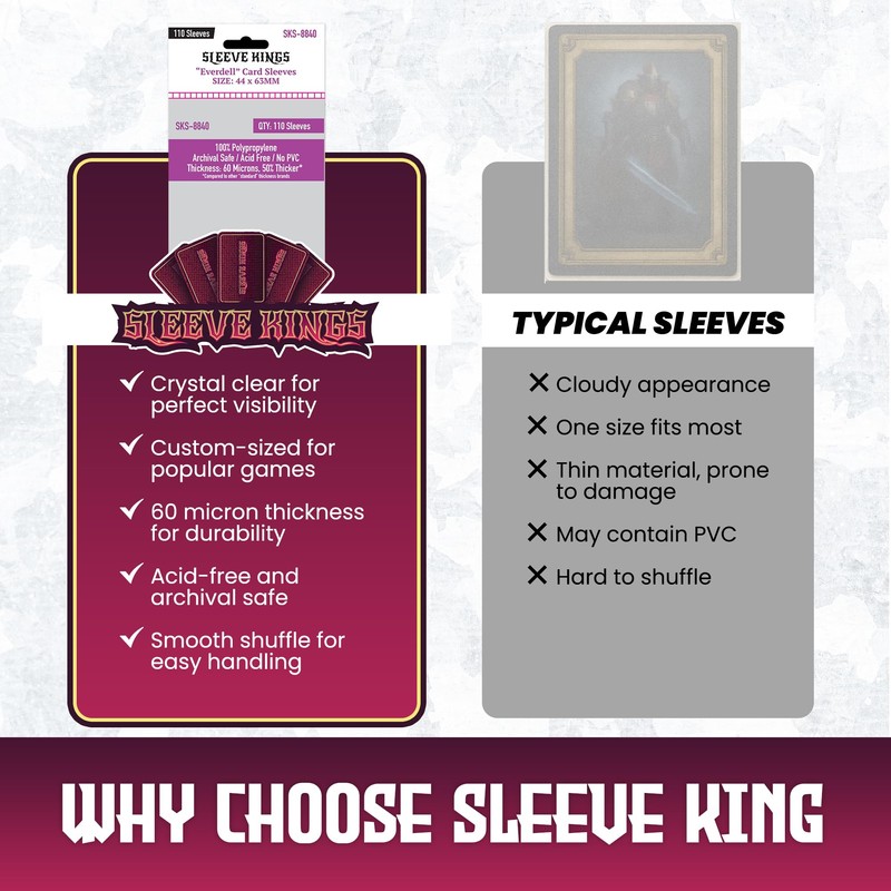 Sleeve Kings Everdell Mini Compatible Card Sleeves – 110 Pack,