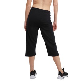 Champion Women's Lounge Capri Pants, Standard Fit, Lightweight, Black, X-Large