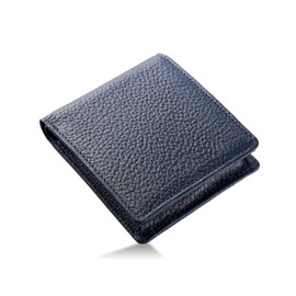 TASUKI Men's Bi-fold Wallet, Made in Japan, Himeji Leather, Genuine Leather, Made by Leading Leather Artisans, NAVY
