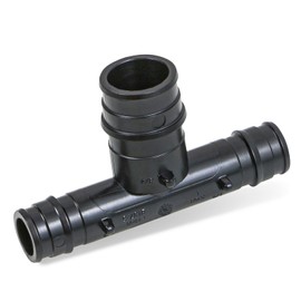 Poly Pex-A Expansion Tee Fitting 1/2" x 1/2" x 3/4", F1960 Tee 1 Inch x 1 Inch x 1/2 Inch Expansion Barb Connections, Plastic Pipe Fitting for use with Pex-A Tubing
