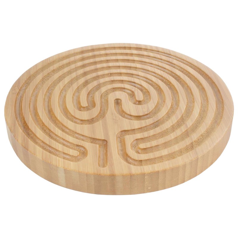 BambooMN Finger Labyrinth for Meditation and Prayer - 6" Diameter