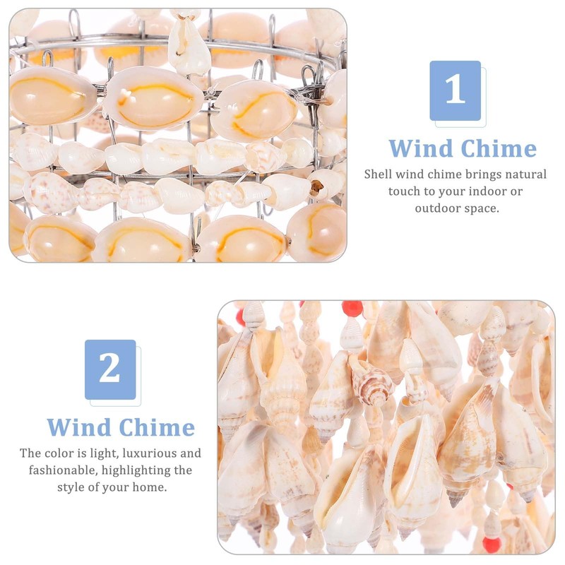 BESPORTBLE Shell Wind Chimes Nautical Decoration Outdoor Patio Yard Hanging