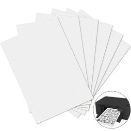 JSRQT 6 Sheets Printable Embroidery Patterns, Blank Water Soluble Embroidery Stabilizer,Stick and Stitch Transfer Paper,Hand Embroidery Supplies for Hand & Machine Embroidery,8.3 x 11 Inches