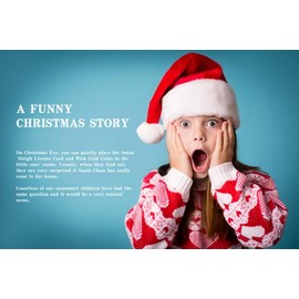 2025 Stocking Stuffers for Kids Christmas Gifts Ideas, Santa Claus Lost Sleigh Drivers License ID & Golden Wishing Coins sets, Funny Christmas Gifts for Kids, Toddler, Children, Boys, Girls ( Age 3 4 5 6 7 8 Years Old )