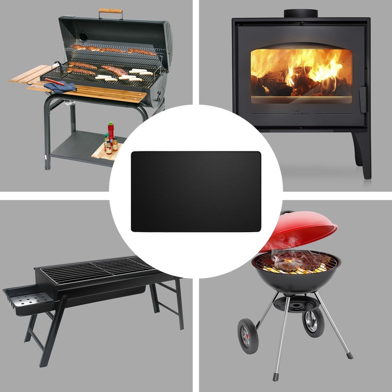 RONGTAI 36" x 48" Heat Resistant Under Grill Mats, Fireproof