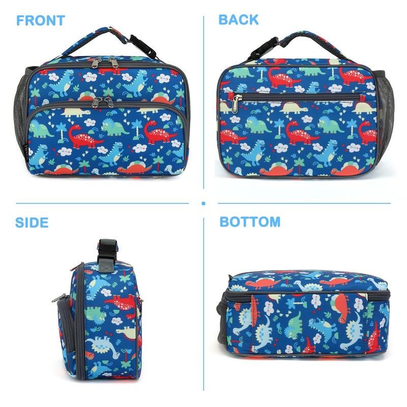 FlowFly Kids Lunch box Insulated Soft Bag Mini Cooer Back