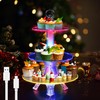 PARYRAY 3-Tier LED Cupcake Stand with Eiffel Tower Design -