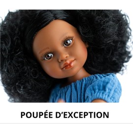 MARULADOLLS: 18 inch Black Doll - Bi-Racial Doll with Dress - Realistic Poseable Black Baby Doll with Black Curly Hair - Easter Gift - Birthday Gift for 3 to 12 Year Old Girl