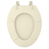 PowerSellerUSA Vinyl Soft Elongated Toilet Seat, Adjustable Hinges Toilet Seats