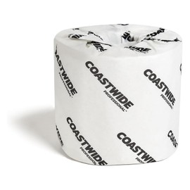 COASTWIDE 2-Ply Toilet Paper, 100% Recycled Individually Wrapped, 350-Sheets Per Roll, 48-Pack, White