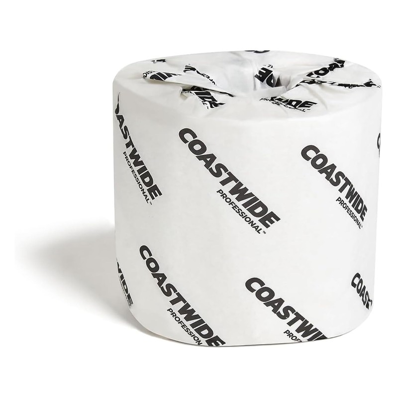 COASTWIDE 2-Ply Toilet Paper, 100% Recycled Individually Wrapped, 350-Sheets Per