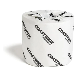 COASTWIDE 2-Ply Toilet Paper, 100% Recycled Individually Wrapped, 350-Sheets Per Roll, 48-Pack, White