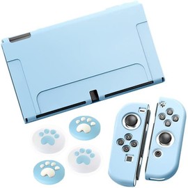Switch OLED Cover, OLED Model, Joystick Cover, Switch Case, Analog Stick Cover, 4 x Cat Claw Paw Joy-Con Cover, Full Protective Case, Durable, TPU Material, Scratch Resistant, Shock Absorption, Easy