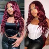 Wiggins Burgundy Lace Front Wigs Human Hair 4x4 Closure Wig