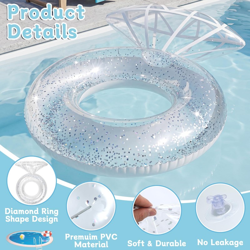 Bride Diamond Ring Pool Float Bachelorette Party Decoration Inflatable Engagement