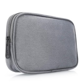 Waterproof Canvas Mini Travel Makeup Carrying Case DOB SECHS Toiletry Wash Bags Cosmetic Bag Portable Electronics Accessories Organizer Gym Shaving Bag,Grey