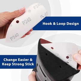 Premium Mouse Detail Sander Pads - 50pcs Assorted Grit Sandpaper for Black and Decker Mouse Sander