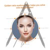 Mikinona Professional Eyebrow Ruler Golden Ratio 1pc Stainless Steel No