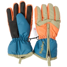 Playshoes Unisex Kids Winter Gloves, Petrol Block Colours