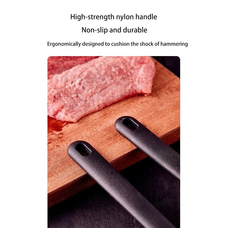 ZMREN Meat Tenderizer Hammer, Double-sided stainless steel meat tenderiser with