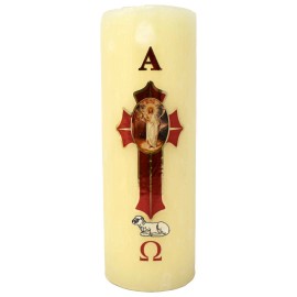 mrcjsales - Easter Regular Candle 7" - 1/2 Kilo. Divine Jesus Christ Symbol.