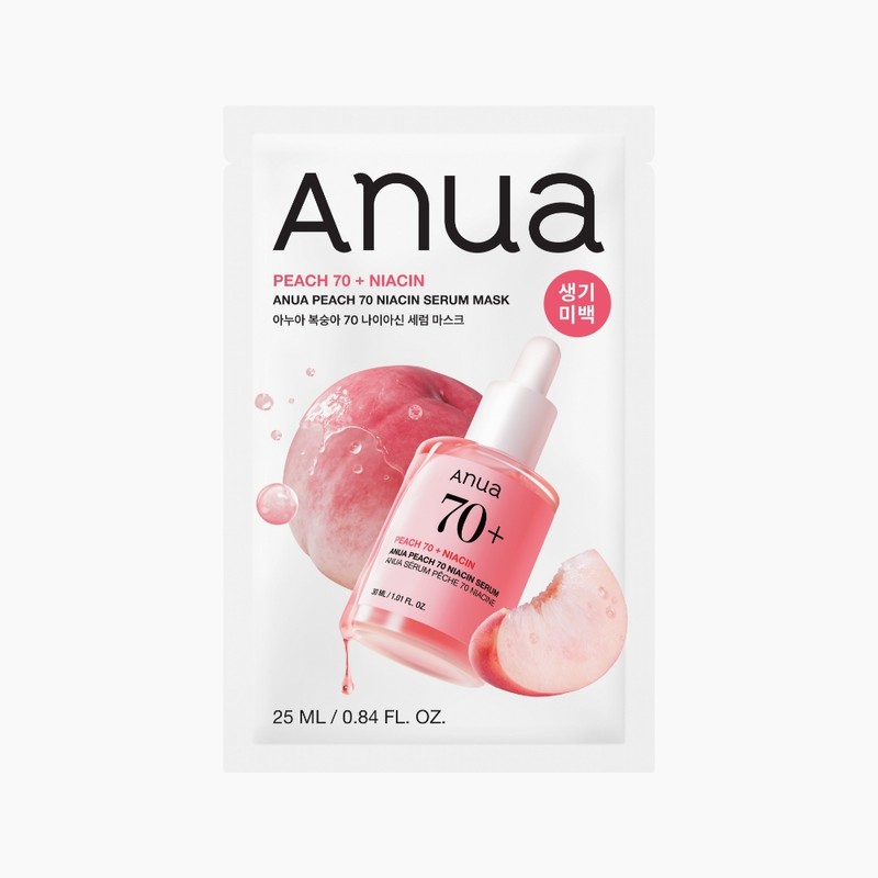 Anua Peach Niacinamide Serum Mask 25g, 1 sheet / 아누아