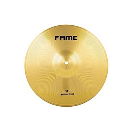 Fame Starter Crash 14 inch, brass cymbal, ideal for beginners, brass alloy, excellent value for money, bright sound, quick response, DRU0019473-000